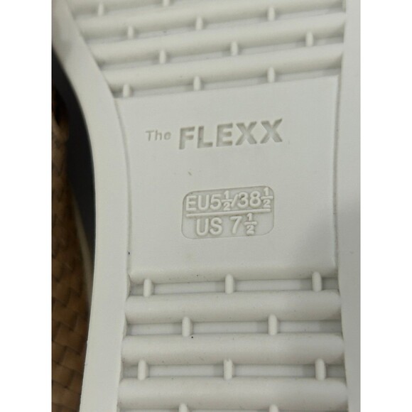 The Flexx Sneakers Women’s Size 7.5 Color Gold Woven Leather Padded Footbed Shoe - Picture 9 of 10